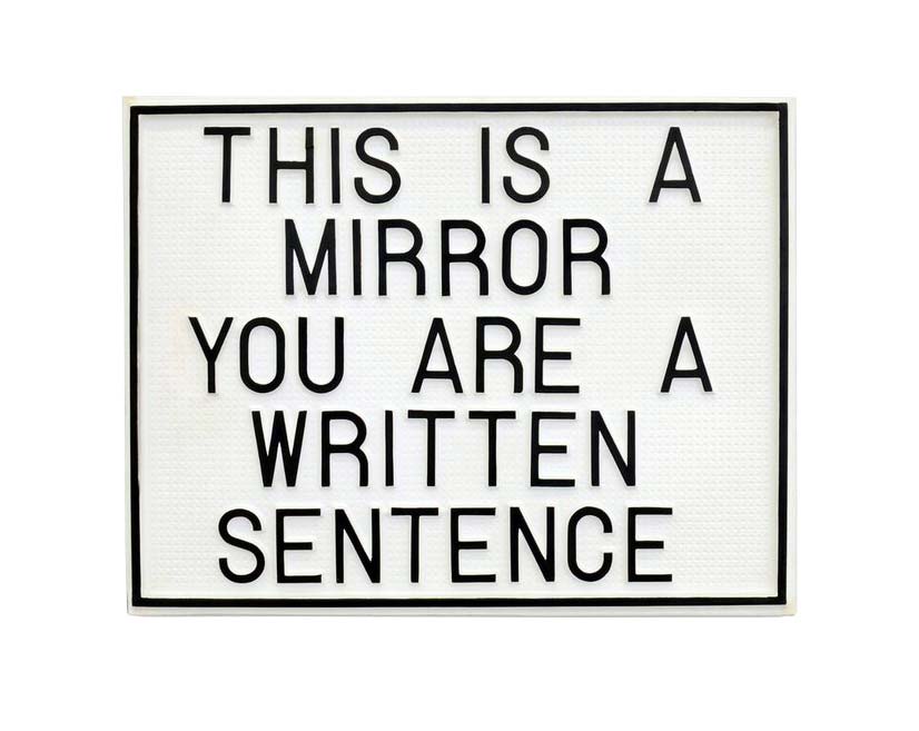 This is a Mirror, You are a Written Sentence by  Luis Camnitzer, 1968